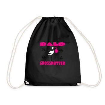 BALD GROSSMUTTER - Drawstring Bag - black - Front