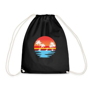Rétro coucher de soleil été 20240712 180510 0000 - Sac de sport léger - noir - Devant
