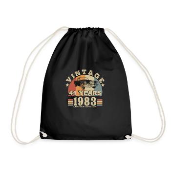 vintage 1983 né en 1983 41 ans anniversaire - Sac de sport léger - noir - Devant