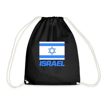israel fahne - Turnbeutel - Schwarz - Vorne