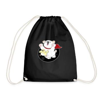 Hund koreanisch - japanischer Stil 06 - Turnbeutel - Schwarz - Vorne