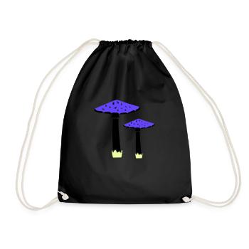 Mushrooms 2 - Drawstring Bag - black - Front