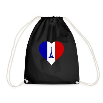 Cœur France - Sac de sport léger - noir - Devant