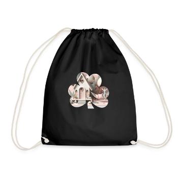 Cottagecore Shamrock Country Living Amoureux de la nature - Sac de sport léger - noir - Devant