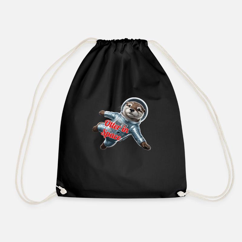 Otter in Space - Turnbeutel - Schwarz