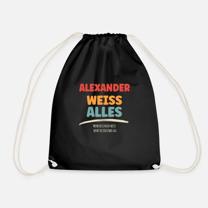 ALEXANDER weiss Alles - Turnbeutel - Schwarz