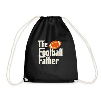 The Football Father - Father's Day Sports Fun - Drawstring Bag - black - Front