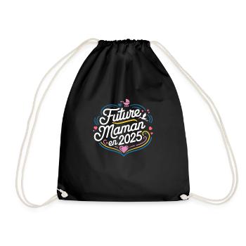 Future maman en 2025 - Sac de sport léger - noir - Devant