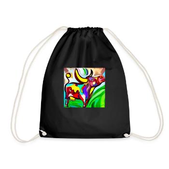Cow of Colours No.2, - Turnbeutel - Schwarz - Vorne