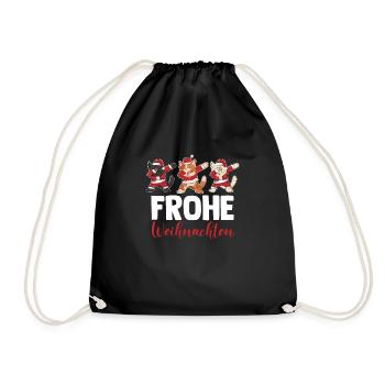 Père Noël Fête de Noël Noël Chats - Sac de sport léger - noir - Devant