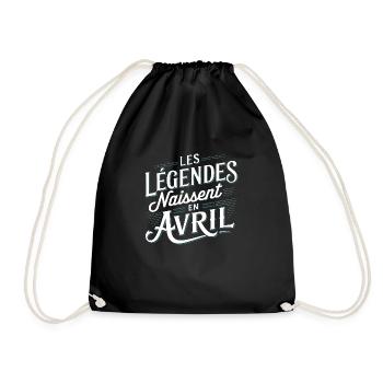 Les légendes naissent en avril - Sac de sport léger - noir - Devant