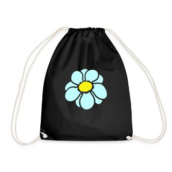 Petite Fleur Marguerite Blanche Décorative Belle Nature - Sac de sport léger - noir - Devant