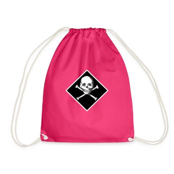 Schädel und Knochen - Turnbeutel - Fuchsia - Vorne