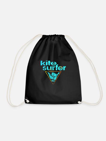 Kitesurfer - Turnbeutel - Schwarz