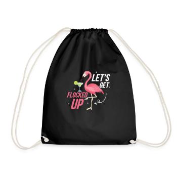Let's Get Flocked Up Pink Bird Cute - Turnbeutel - Schwarz - Vorne