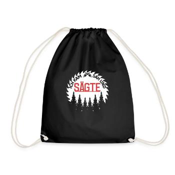 I came, saw and sawed – pure carpenter's humour! - Drawstring Bag - black - Front