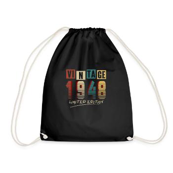 Vintage 1948 : Edition Limitée - 77e anniversaire. - Sac de sport léger - noir - Devant