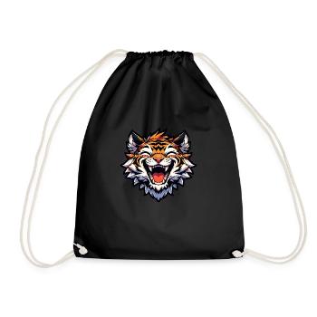 Bébé tigre rieur - Sac de sport léger - noir - Devant