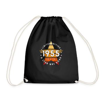 A Srar was born 1955 original limited edition - Drawstring Bag - black - Front