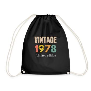 vintage 1978 limited edition - Anniversaire - Sac de sport léger - noir - Devant