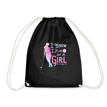 Je sais que je joue comme une fille Essaie de suivre le golf Go - Sac de sport léger - noir - Devant