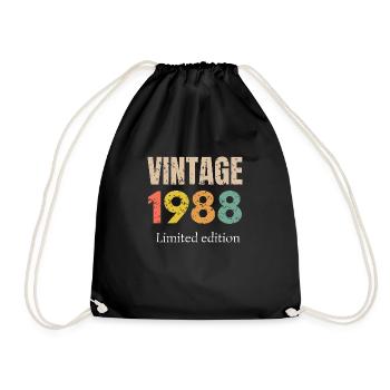 vintage 1988 limited edition - Anniversaire - Sac de sport léger - noir - Devant