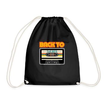 Retro 80s Style Party - Back to the 80's - Drawstring Bag - black - Front