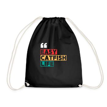 Catfish life - Turnbeutel - Schwarz - Vorne