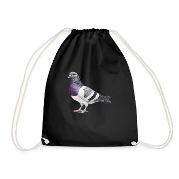 Dove - Drawstring Bag - black - Front