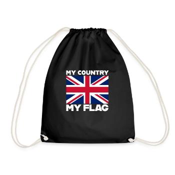 My Country -My Flag - Drawstring Bag - black - Front