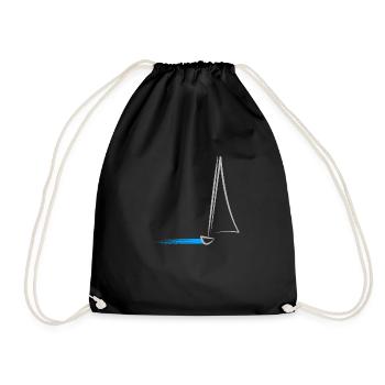 voilier bateau capitaine de mer - Sac de sport léger - noir - Devant