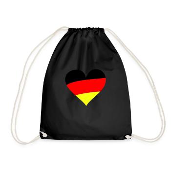 Heart Germany - Turnbeutel - Schwarz - Vorne