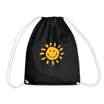 Sonne - Turnbeutel - Schwarz - Vorne