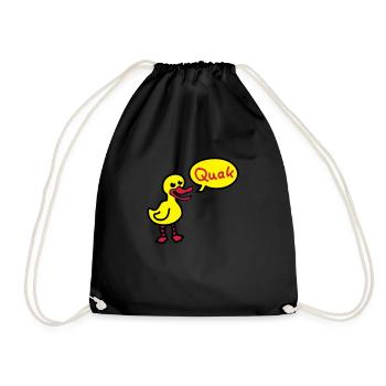 Quak - Ente 3 - Turnbeutel - Schwarz - Vorne