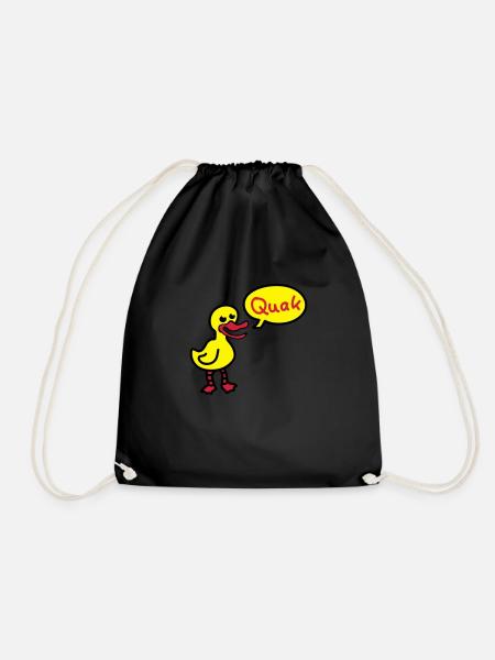 Quack - Duck 3 - Drawstring Bag - black