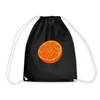 Orange - Turnbeutel - Schwarz - Vorne