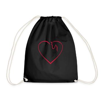 Pferd - Drawstring Bag - black - Front