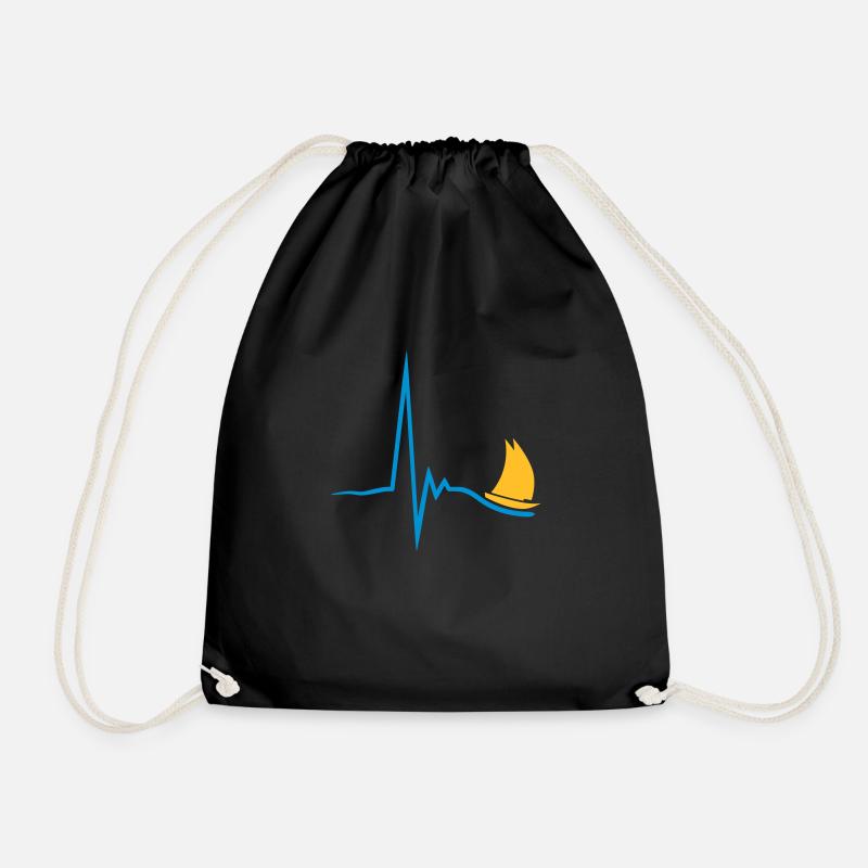 sailing_pulse_2c - Turnbeutel - Schwarz