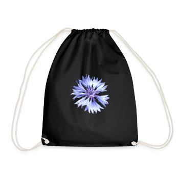 Kornblume blau Blume Sommer - Turnbeutel - Schwarz - Vorne