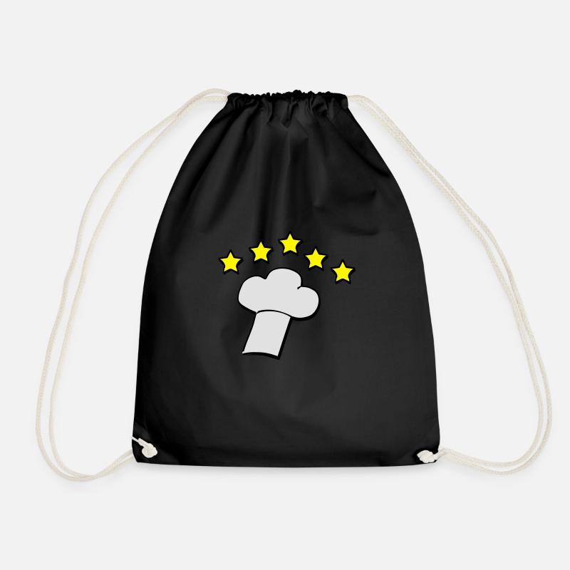 kochhaube_3_farbig_new_style2_mit_schatt - Turnbeutel - Schwarz