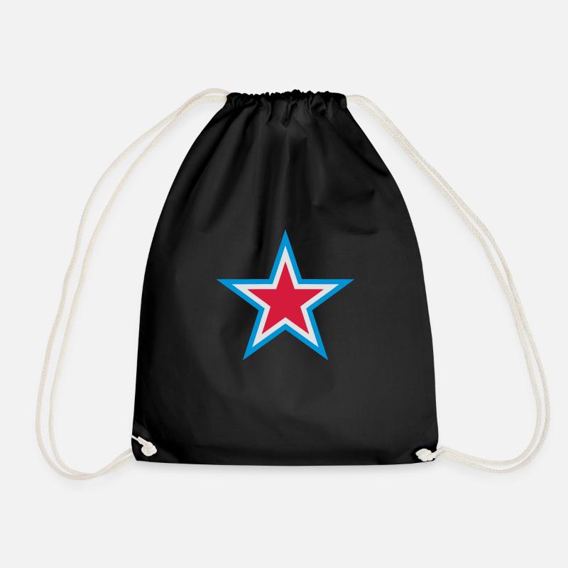 Blue Star Rot Weiß - Turnbeutel - Schwarz