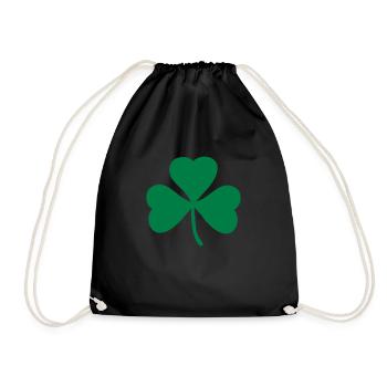Shamrock - Drawstring Bag - black - Front