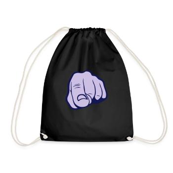main doigt hand finger montre pointe 230 - Sac de sport léger - noir - Devant