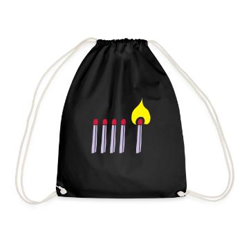 Streichholz Matchsticks Feuer Fire brennen burning - Drawstring Bag - black - Front