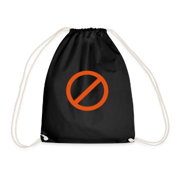 No - Forbidden - T-Shirt - Drawstring Bag - black - Front