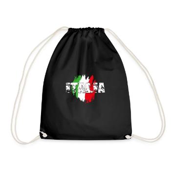 italia_blanc - Drawstring Bag - black - Front