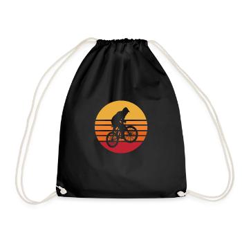 Mountain bikers - Drawstring Bag - black - Front