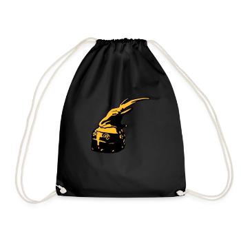 Albanian helmet from Skanderbeg Tirana Albania - Drawstring Bag - black - Front