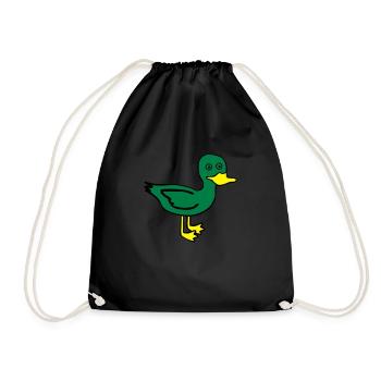 Canard de dessin animé - Sac de sport léger - noir - Devant