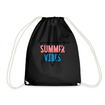Summer Vibes - Triangle - Turnbeutel - Schwarz - Vorne